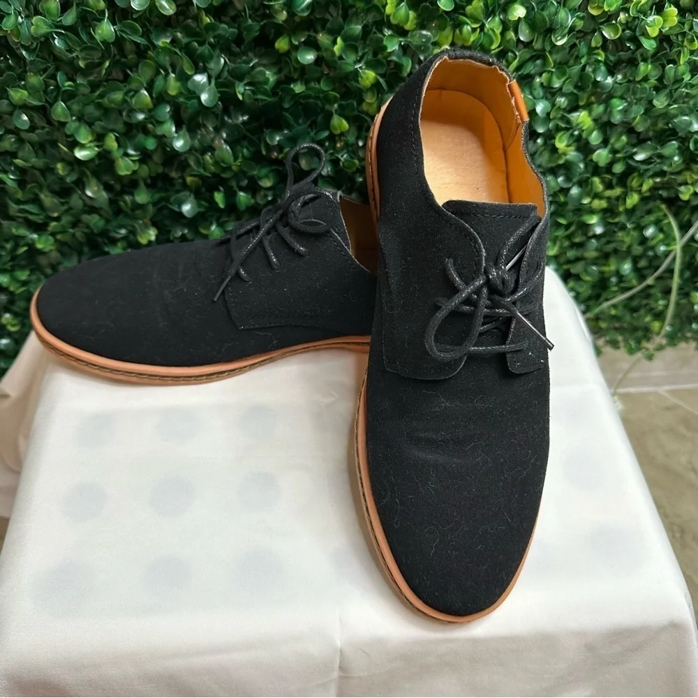 Men's Fashion Casual Solid Lace Up Oxfords Leather Shoes Male Business Size 38